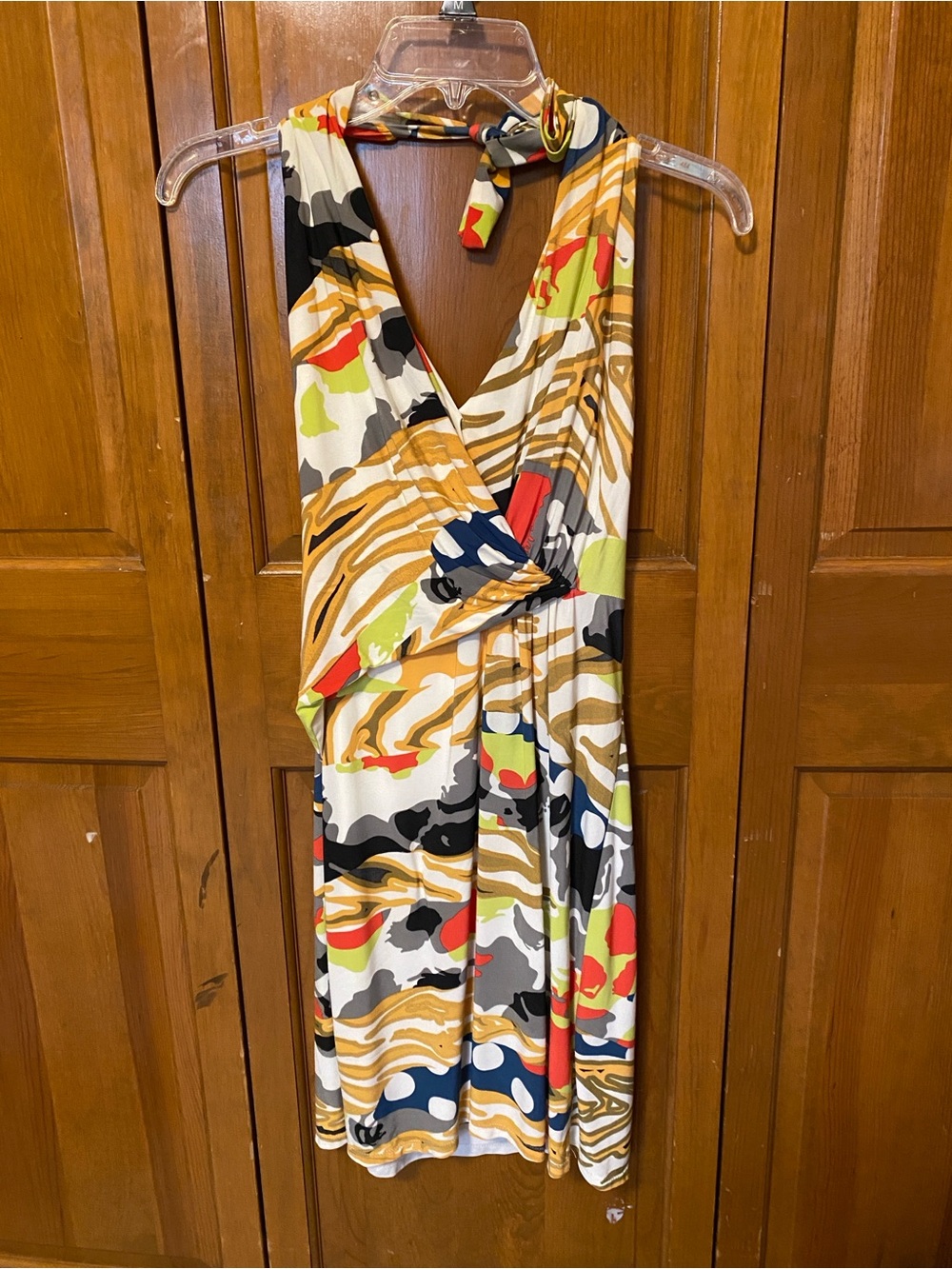 Nine West Artsy Patterned Halter Dress
